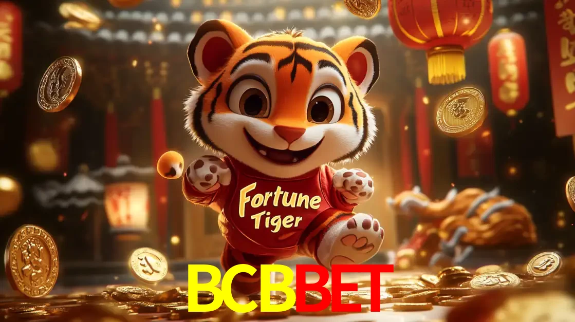 O alegre personagem do Fortune Tiger correndo sobre um caminho de moedas de ouro, simbolizando os grandes prêmios e a diversão do popular jogo de slot do BCBBET.